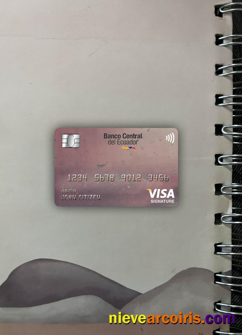 Ecuador Central bank visa signature card photolook